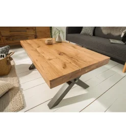 Invicta Interior Stolik kawowy FACTORY 110 cm drewno dąb dziki