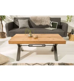 Invicta Interior Stolik kawowy FACTORY 110 cm drewno dąb dziki