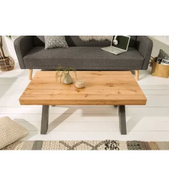 Invicta Interior Stolik kawowy FACTORY 110 cm drewno dąb dziki