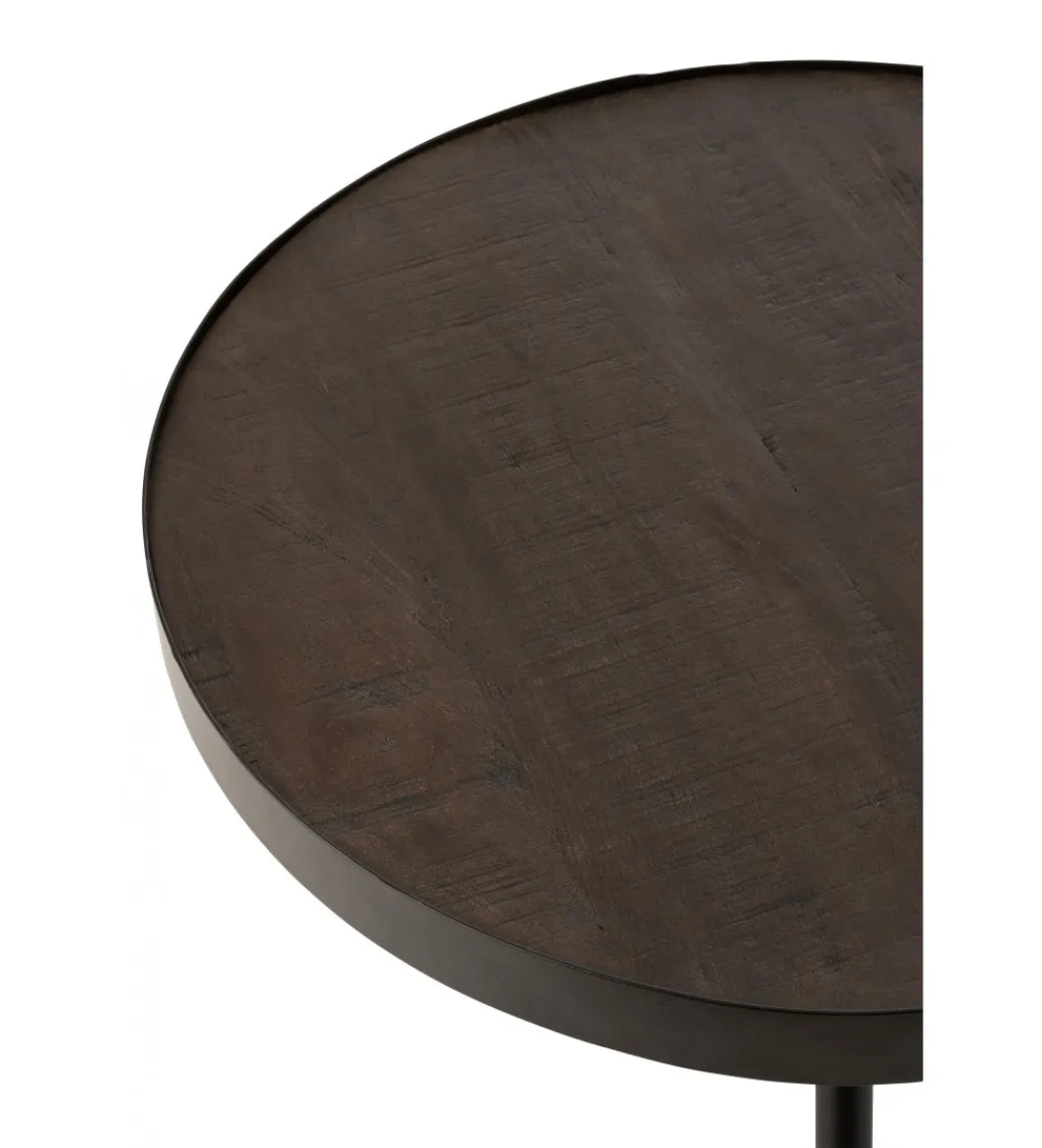 J-Line Stolik kawowy Fien 50 cm drewno mango