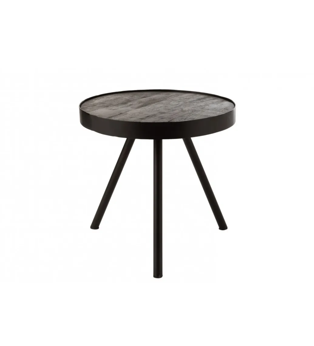 J-Line Stolik kawowy Fien 50 cm drewno mango