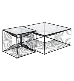 Zona-Design Stolik kawowy GEMETRO 80 cm czarny