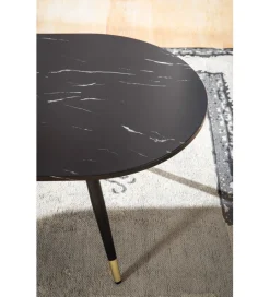 WOHNLING, GERMANY Stolik kawowy GINEVRA 120 cm w optyce czarnego marmuru