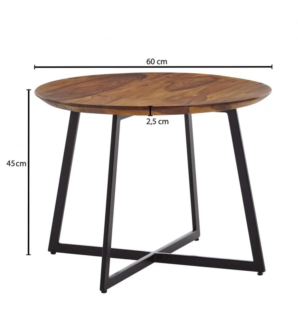 WOHNLING, GERMANY Stolik kawowy GLOBI 60 cm drewno sheesham