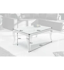 Invicta Interior Stolik kawowy GLORIA 100 cm w optyce marmuru