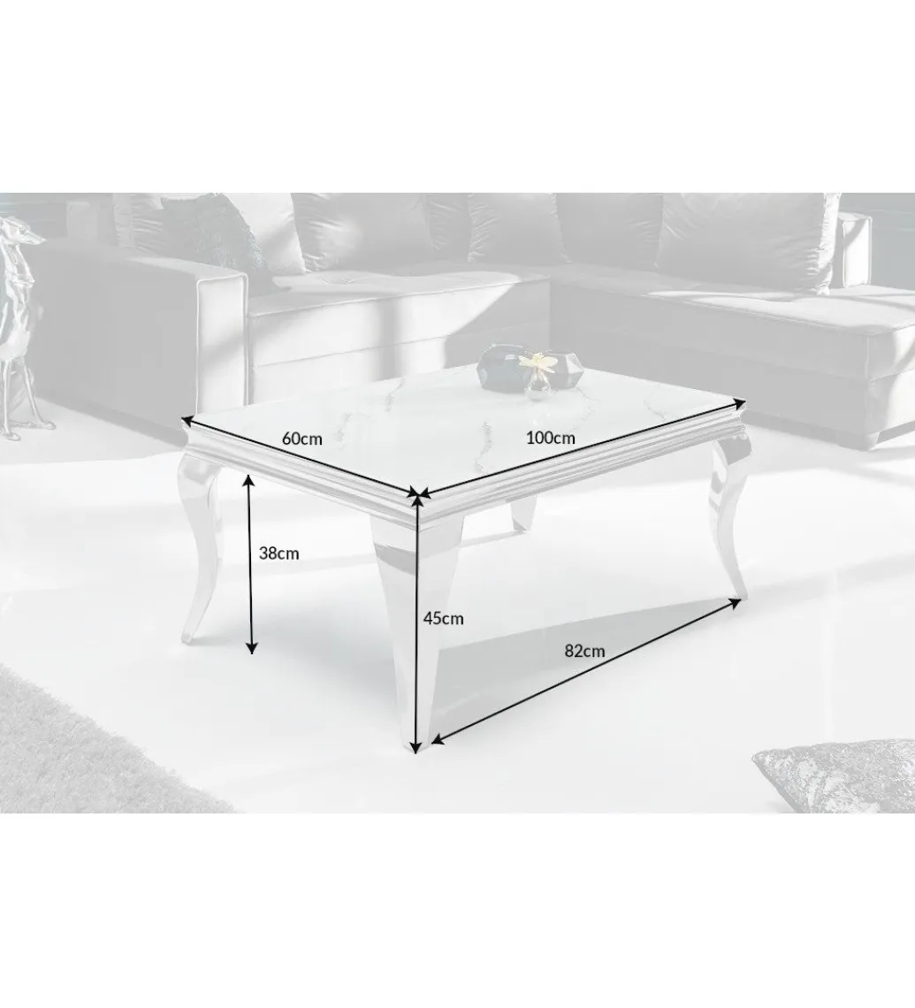 Invicta Interior Stolik kawowy GLORIA 100 cm w optyce marmuru