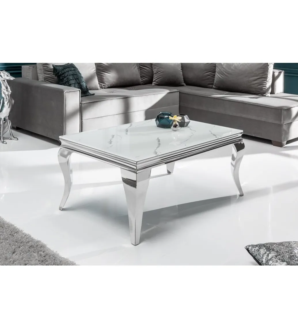 Invicta Interior Stolik kawowy GLORIA 100 cm w optyce marmuru