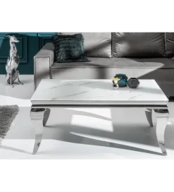 Invicta Interior Stolik kawowy GLORIA 100 cm w optyce marmuru