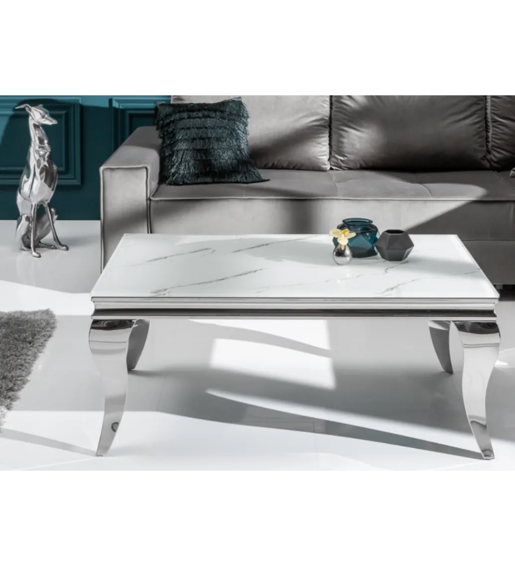 Invicta Interior Stolik kawowy GLORIA 100 cm w optyce marmuru