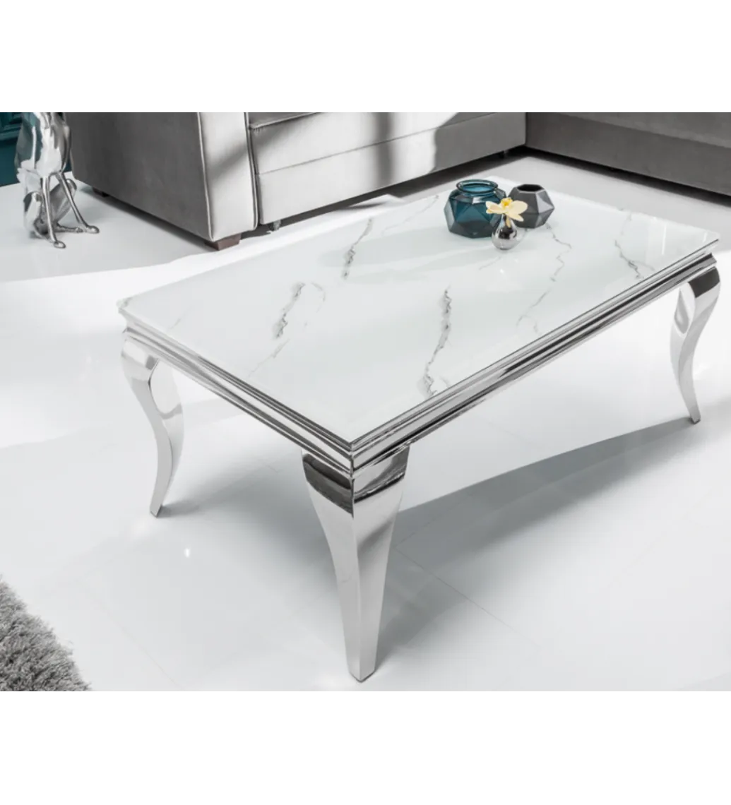 Invicta Interior Stolik kawowy GLORIA 100 cm w optyce marmuru