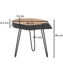 WOHNLING, GERMANY Stolik kawowy GOA 40 cm drewno akacja