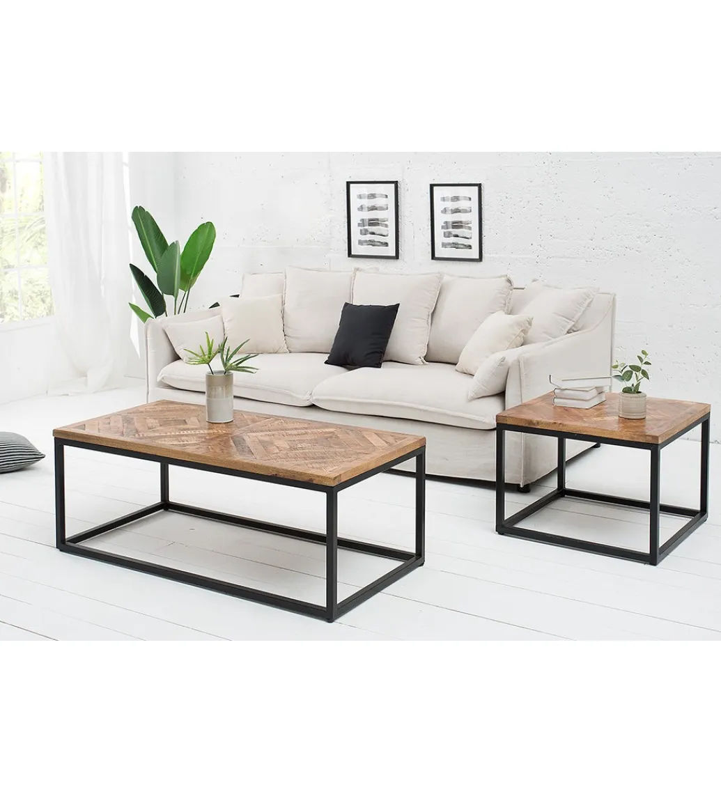 Invicta Interior - przedsprzedaż Stolik kawowy GRANDE Infinity Home 100 cm drewno Mango