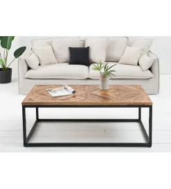 Invicta Interior - przedsprzedaż Stolik kawowy GRANDE Infinity Home 100 cm drewno Mango