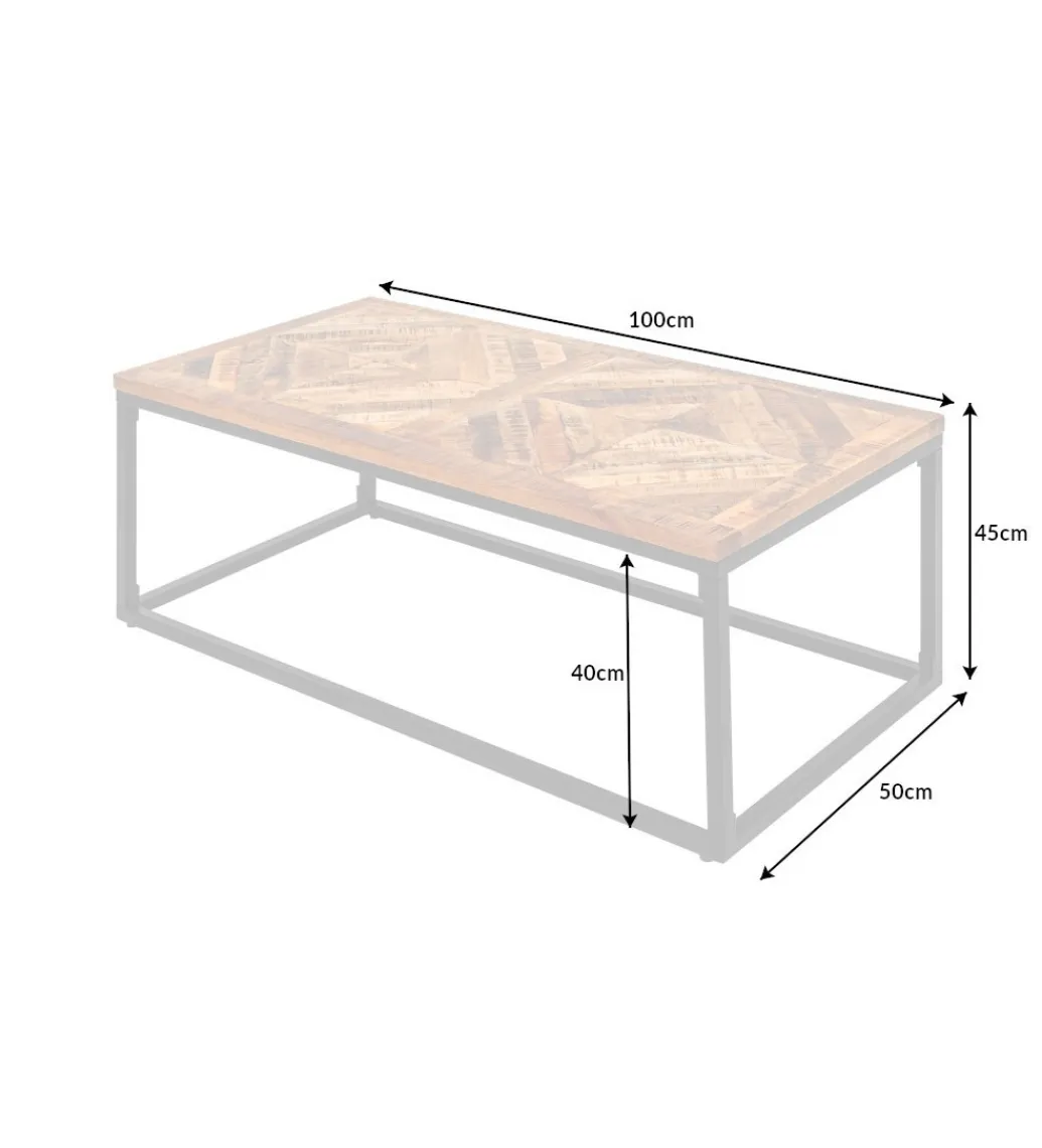 Invicta Interior - przedsprzedaż Stolik kawowy GRANDE Infinity Home 100 cm drewno Mango