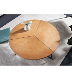 Invicta Interior Stolik kawowy GRENADA 80 cm w optyce dębu