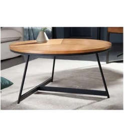 Invicta Interior Stolik kawowy GRENADA 80 cm w optyce dębu