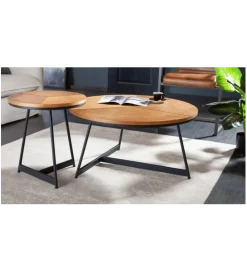 Invicta Interior Stolik kawowy GRENADA 80 cm w optyce dębu