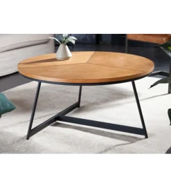 Invicta Interior Stolik kawowy GRENADA 80 cm w optyce dębu
