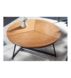 Invicta Interior Stolik kawowy GRENADA 80 cm w optyce dębu