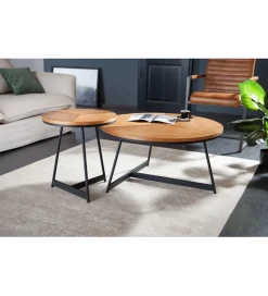 Invicta Interior Stolik kawowy GRENADA 80 cm w optyce dębu