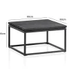 WOHNLING, GERMANY Stolik kawowy HAPTIK 60 cm drewno mango czarne