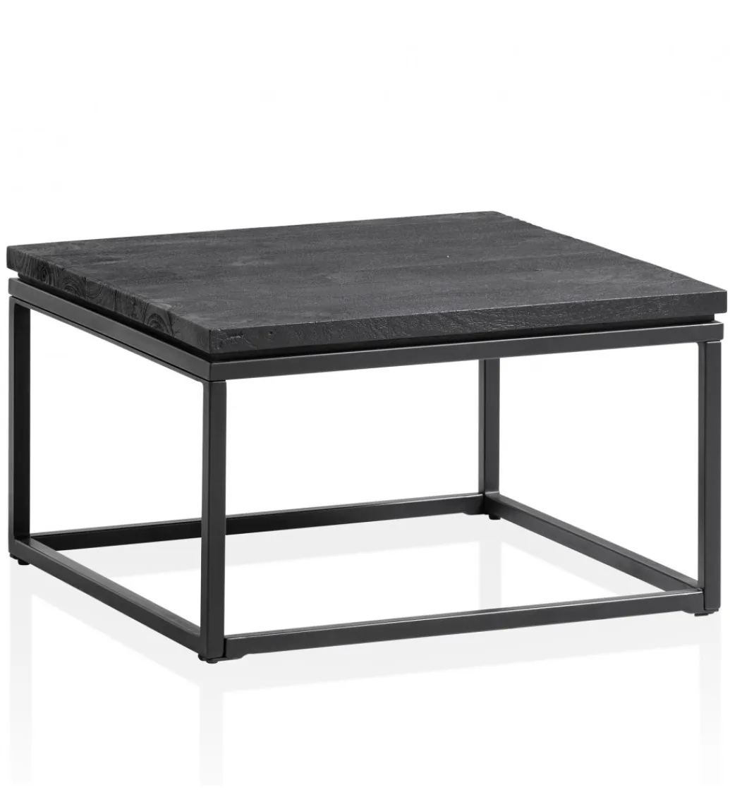 WOHNLING, GERMANY Stolik kawowy HAPTIK 60 cm drewno mango czarne