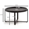 WOHNLING, GERMANY Stolik kawowy HARMI 60 cm drewno mango czarny