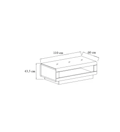 Helvetia Stolik kawowy HEKTOR 110 cm antracytowy