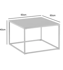 WOHNLING, GERMANY Stolik kawowy HELFI 60 cm biały
