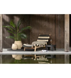 J-Line Stolik kawowy HERAS set 2 drewno teak czarny