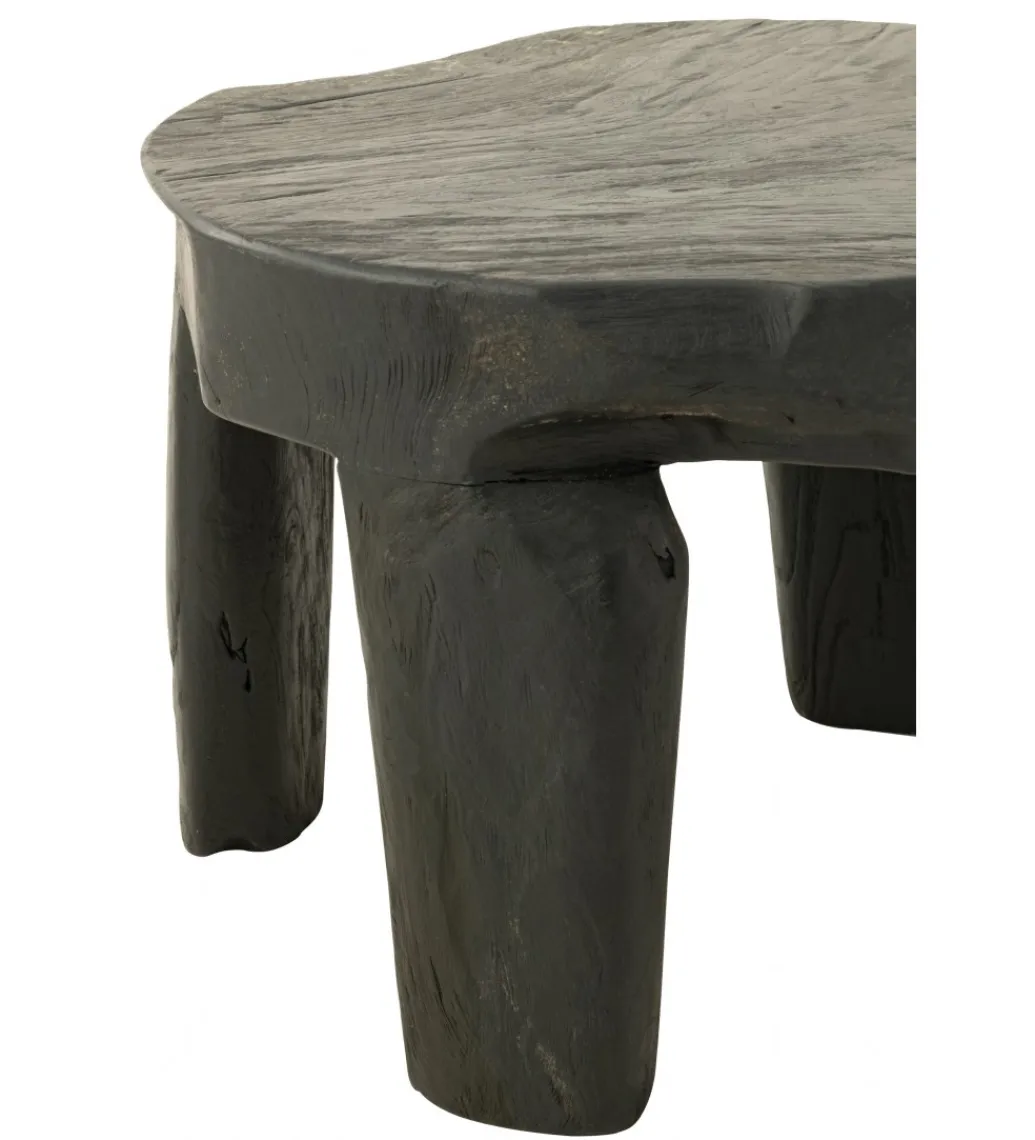 J-Line Stolik kawowy HERAS set 2 drewno teak czarny