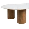Zona-Design Stolik kawowy HUGI 135 cm marmur drewno mango