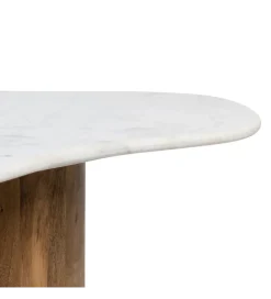 Zona-Design Stolik kawowy HUGI 135 cm marmur drewno mango