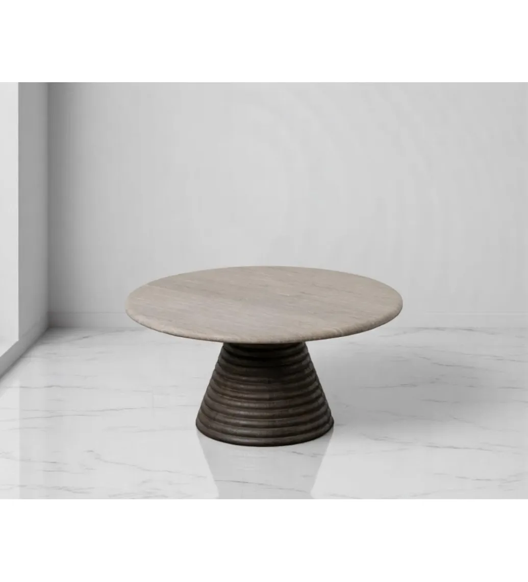 Zona-Design Stolik kawowy HYGYD 90 cm drewno mango