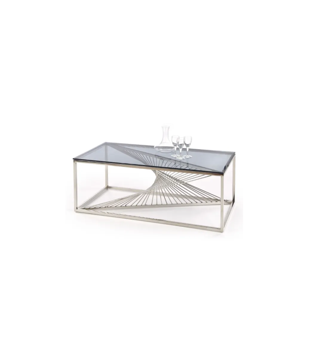 Halmar Stolik Kawowy INFINITY 120 cm srebrny