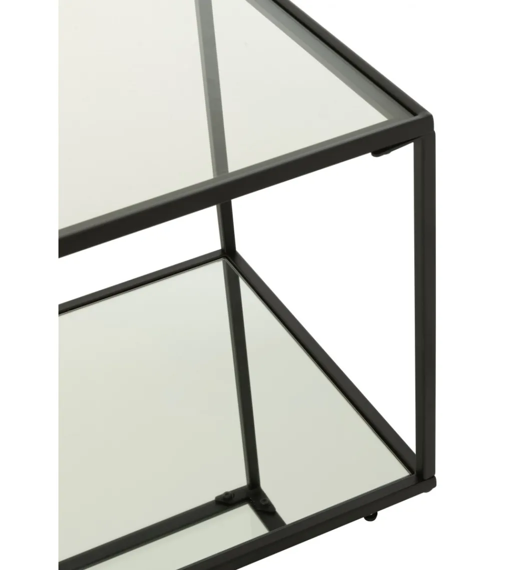 J-Line Stolik kawowy ITAGOT 50 cm czarny