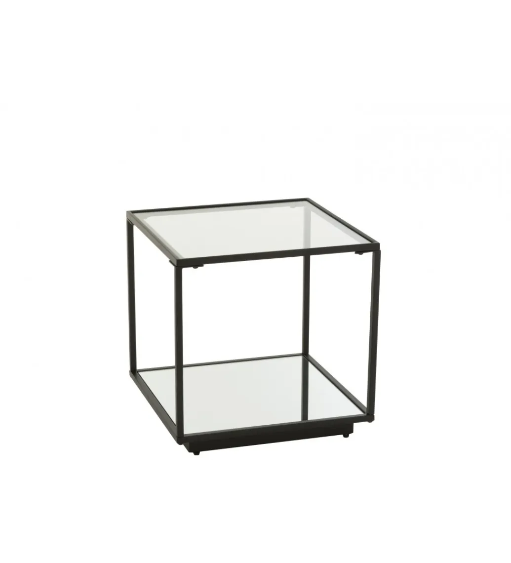J-Line Stolik kawowy ITAGOT 50 cm czarny