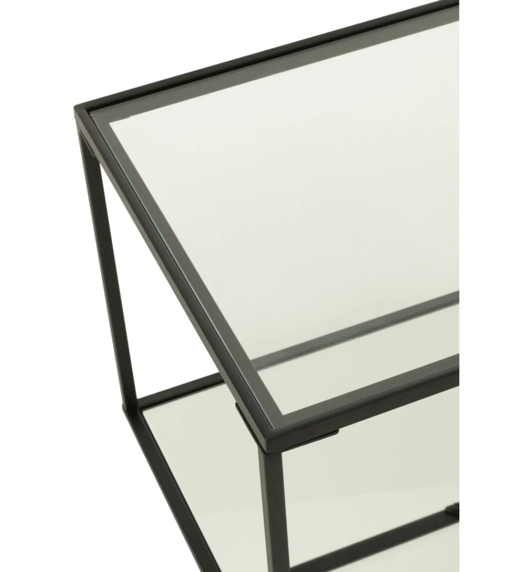 J-Line Stolik kawowy ITAGOT 50 cm czarny