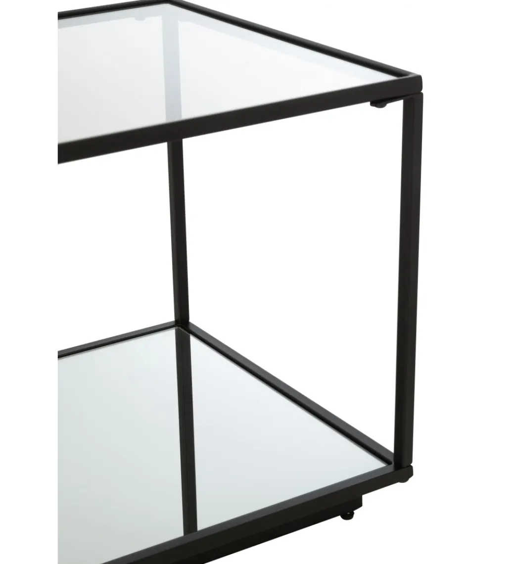 J-Line Stolik kawowy ITAGOT 50 cm czarny