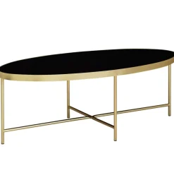 WOHNLING, GERMANY Stolik kawowy IVARS 110 cm czarno złoty