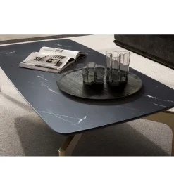 WOHNLING, GERMANY Stolik kawowy IWET 120 cm w optyce czarnego marmuru