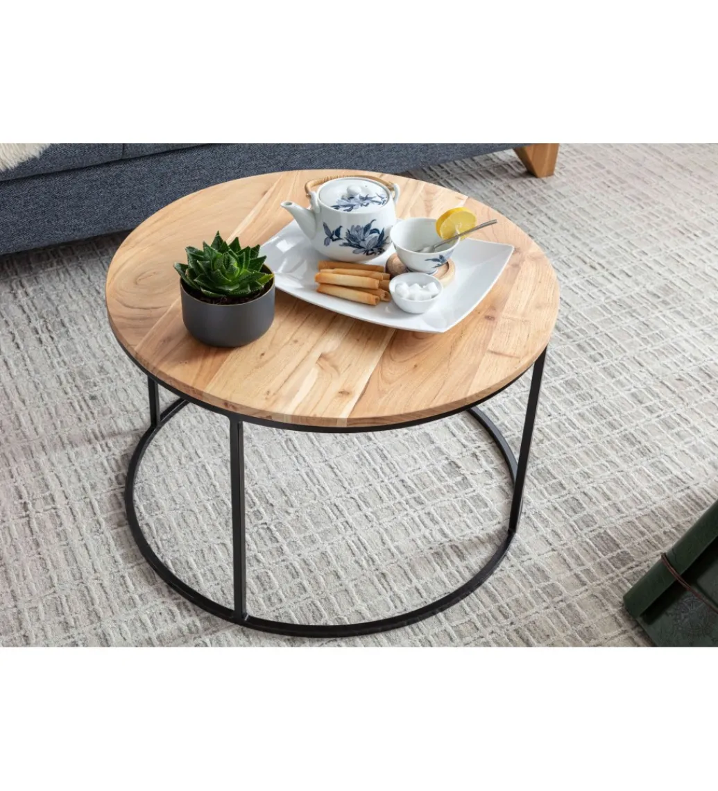 WOHNLING, GERMANY Stolik kawowy JORGI 60 cm drewno akacja