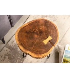 Invicta Interior Stolik kawowy KAKADU Goa 40 cm drewno akacja