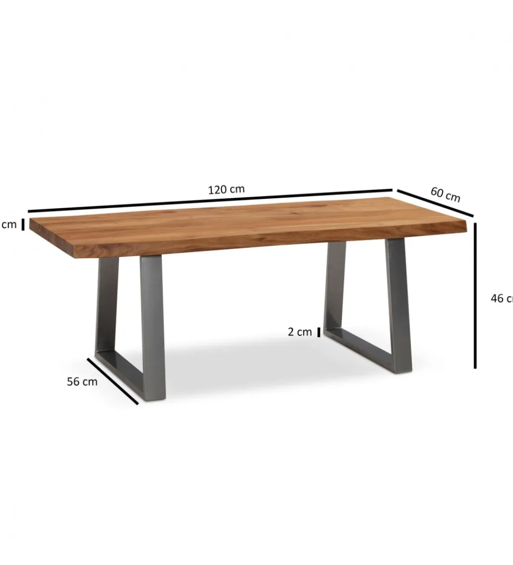 WOHNLING, GERMANY Stolik kawowy KORNEL 120 cm drewno akacja
