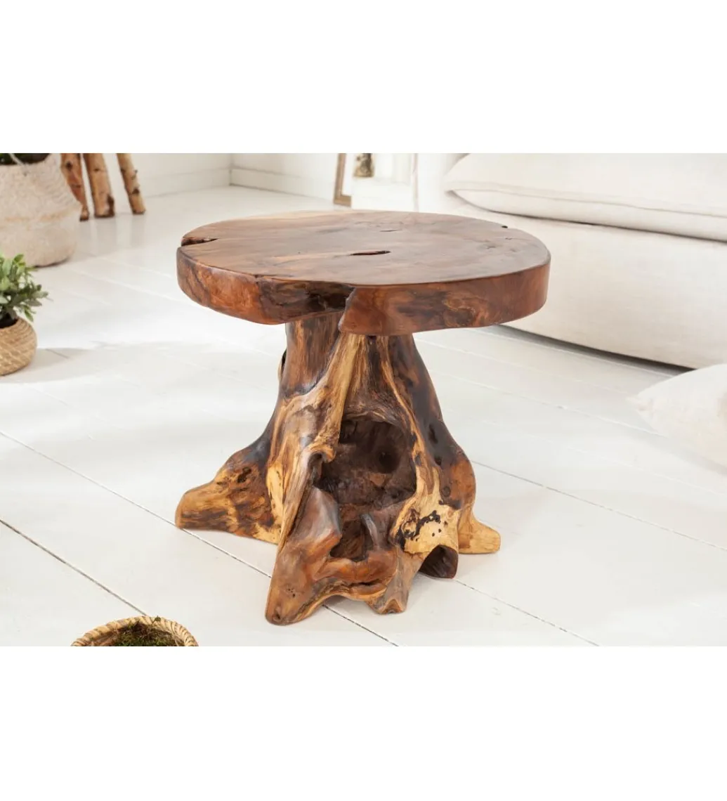 Invicta Interior - przedsprzedaż Stolik kawowy Korzeń 40 cm drewno Teak