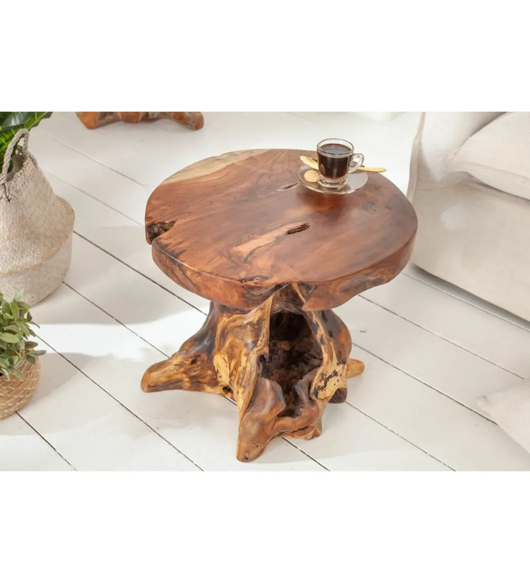 Invicta Interior - przedsprzedaż Stolik kawowy Korzeń 40 cm drewno Teak