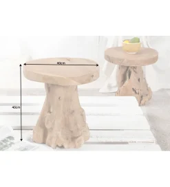 Invicta Interior - przedsprzedaż Stolik kawowy Korzeń 40 cm drewno Teak