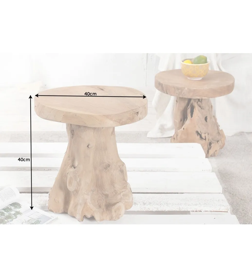 Invicta Interior - przedsprzedaż Stolik kawowy Korzeń 40 cm drewno Teak
