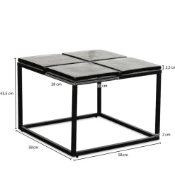 WOHNLING, GERMANY Stolik kawowy LAILA 58 cm czarny