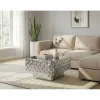 WOHNLING, GERMANY Stolik kawowy LEPERES 60 cm srebrny
